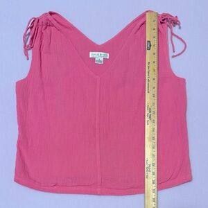 Real Clothes Sak Fifth Avenue Pink Top Sleeveless Cotton V-Neck Size 6